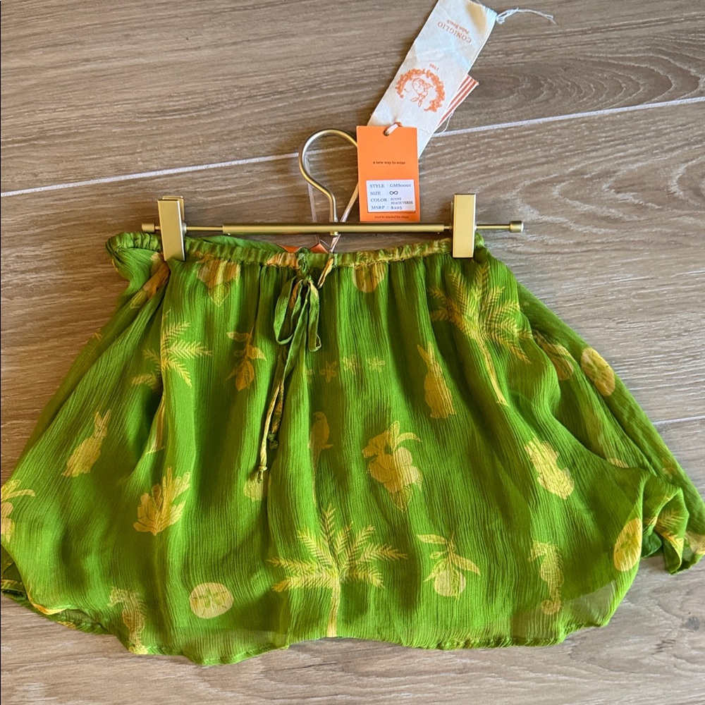 Tropical Green Mini Skirt